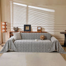 Textured Plaid Couch Throw Cover, Modern Decorative Sectional Furniture Covers by Slipcover KAS™