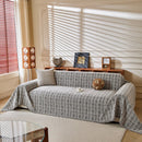Textured Plaid Couch Throw Cover, Modern Decorative Sectional Furniture Covers by Slipcover KAS™