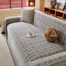 Textured Plaid Couch Throw Cover, Modern Decorative Sectional Furniture Covers by Slipcover KAS™