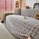 Textured Plaid Couch Throw Cover, Modern Decorative Sectional Furniture Covers by Slipcover KAS™