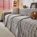 Textured Plaid Couch Throw Cover, Modern Decorative Sectional Furniture Covers by Slipcover KAS™