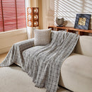 Textured Plaid Couch Throw Cover, Modern Decorative Sectional Furniture Covers by Slipcover KAS™