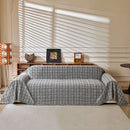 Textured Plaid Couch Throw Cover, Modern Decorative Sectional Furniture Covers by Slipcover KAS™