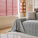 Textured Plaid Couch Throw Cover, Modern Decorative Sectional Furniture Covers by Slipcover KAS™