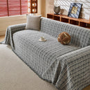 Textured Plaid Couch Throw Cover, Modern Decorative Sectional Furniture Covers by Slipcover KAS™