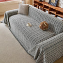 Textured Plaid Couch Throw Cover, Modern Decorative Sectional Furniture Covers by Slipcover KAS™