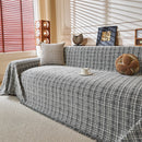 Textured Plaid Couch Throw Cover, Modern Decorative Sectional Furniture Covers by Slipcover KAS™