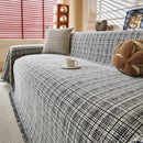 Textured Plaid Couch Throw Cover, Modern Decorative Sectional Furniture Covers by Slipcover KAS™