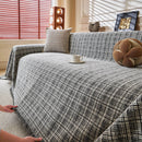 Textured Plaid Couch Throw Cover, Modern Decorative Sectional Furniture Covers by Slipcover KAS™
