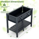HIPS Raised Garden Bed Poly Wood Elevated Planter Box by LJGDeals