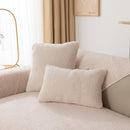 Luxury Sherpa Fleece Solid Sofa Towels Thickened Plush Non Slip Sofa Cushion Covers