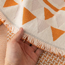 Chenille Jacquard Sofa Throw Blanket Cover Soft Polyester Weave Couch Throw Cover for Pets Dog Kids