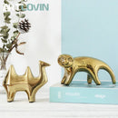 GobekUsa Gold Camel Ceramic Figurines, Bird Ornaments, Home Decor Accessories