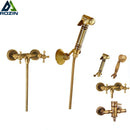 GobekUsa Brass Bidet Mixer Faucet Antique Bathroom Handheld Shower Set