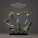 GobekUsa Dancing Couple Sculpture Statue Love Decoration Abstract Lovers Figurines Ornament