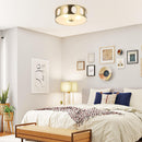 14 Inch Modern 3-Light Golden Flush Mount Ceiling Lighting