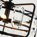 4-Light Golden or Black Modern Crystal Island Pendant Light