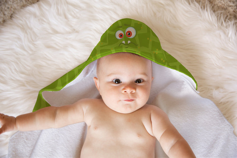 Green Monster Soft and Absorbent Hooded Baby Towel