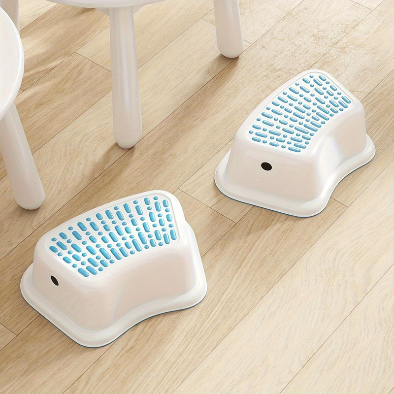 2 Pack Non-Slip Step Stools for Kids, Toddlers Stool Toilet Potty Training, Blue