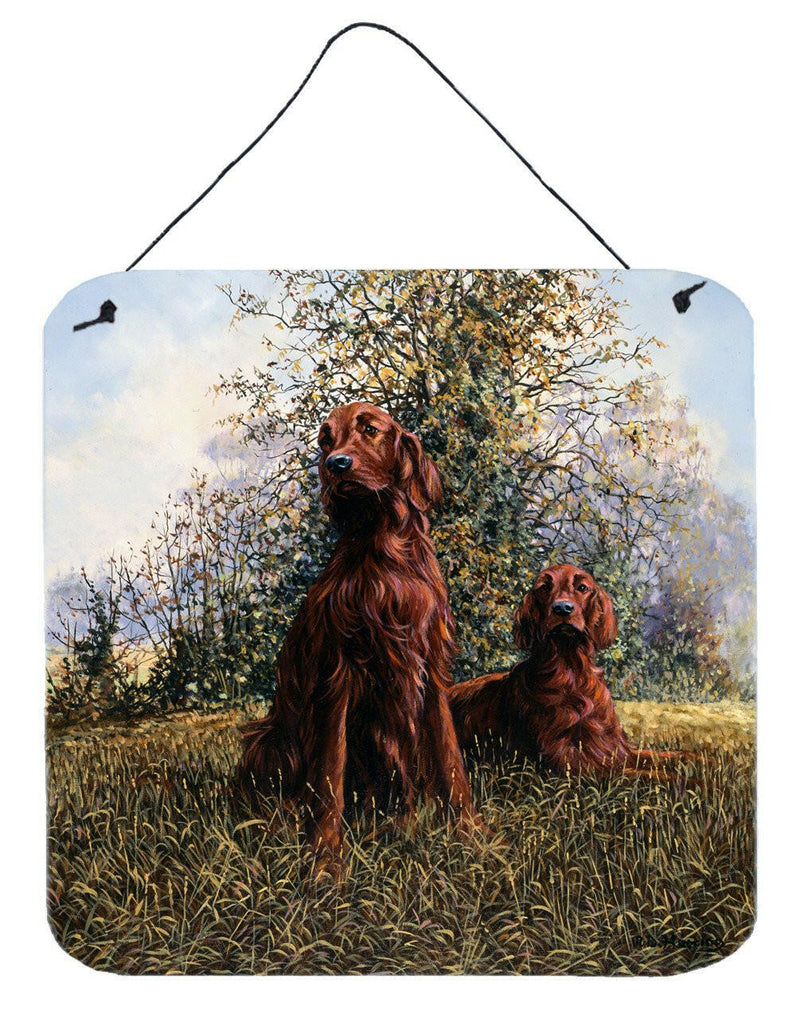 Red Irish Setters by Michael Herring Wall or Door Hanging Prints HMHE0049DS66