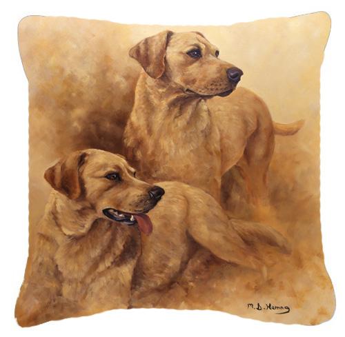 Yellow Labs by Michael Herring Canvas Decorative Pillow