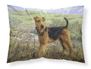 Airedale Terrier The Kings Country Fabric Standard Pillowcase – Artistic Decorative Front, White Back HMHE0245PILLOWCASE