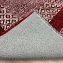 Alfa Rich Red Burgundy Washable Area Rugs for Living Room Bedroom Kitchen Dining Cotton Rug