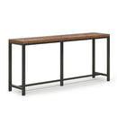 Console Table, Extra Long Narrow Sofa Table with Industrial Metal Frame