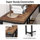 Console Table, Extra Long Narrow Sofa Table with Industrial Metal Frame