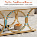 Rectangle Coffee Table with Faux Marble Top, 47.24"
