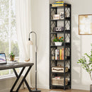 7-Tier Corner Shelf, 78.7" Narrow Bookshelf Corner Bookcase