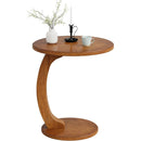 C-Shaped Side Table, Round Sofa End Table for Living Room