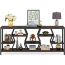 70.9" Console Table with 4-Tier Storage Shelves