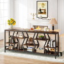 70.9" Console Table with 4-Tier Storage Shelves