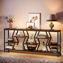 70.9" Console Table with 4-Tier Storage Shelves
