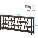 70.9" Console Table with 4-Tier Storage Shelves