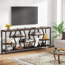 70.9" Console Table with 4-Tier Storage Shelves