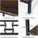70.9" Console Table with 4-Tier Storage Shelves