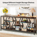 70.9" Console Table with 4-Tier Storage Shelves