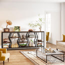 70.9" Console Table with 4-Tier Storage Shelves