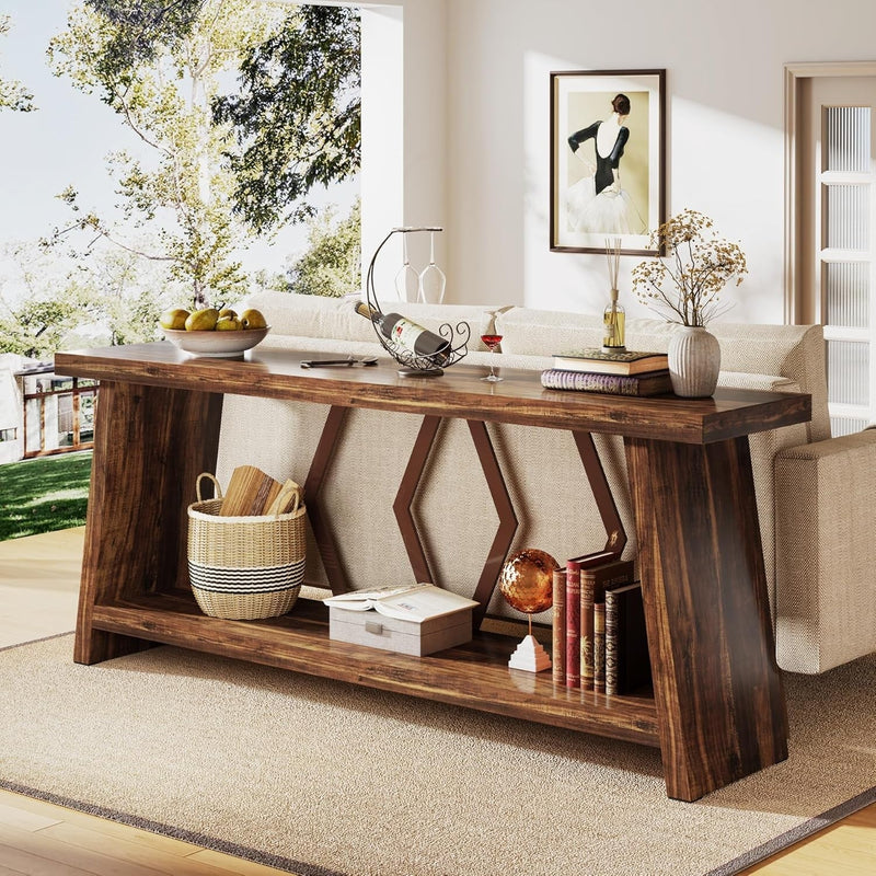 70.86-Inch Console Sofa Table with Storage for Entryway & Living Room