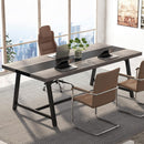 6FT Conference Table, 70.8" Rectangular Executive Desk & Meeting Table