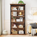 6-Tier Bookcase, 70.87" Metal and Wood Etagere Bookshelf for Home Office