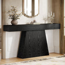 Farmhouse Console Table with Trapezoidal Base
