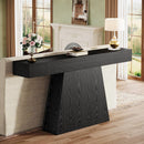 Farmhouse Console Table with Trapezoidal Base