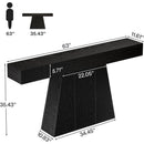 Farmhouse Console Table with Trapezoidal Base