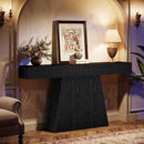 Farmhouse Console Table with Trapezoidal Base