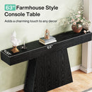 Farmhouse Console Table with Trapezoidal Base