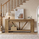 70.9" Console Table, 2-Tier Long Sofa Table for Hallway & Entryway