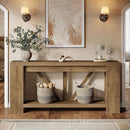 70.9" Console Table, 2-Tier Long Sofa Table for Hallway & Entryway